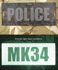 Dual ID MK34 digital grey camo infrared badge 240x100mm