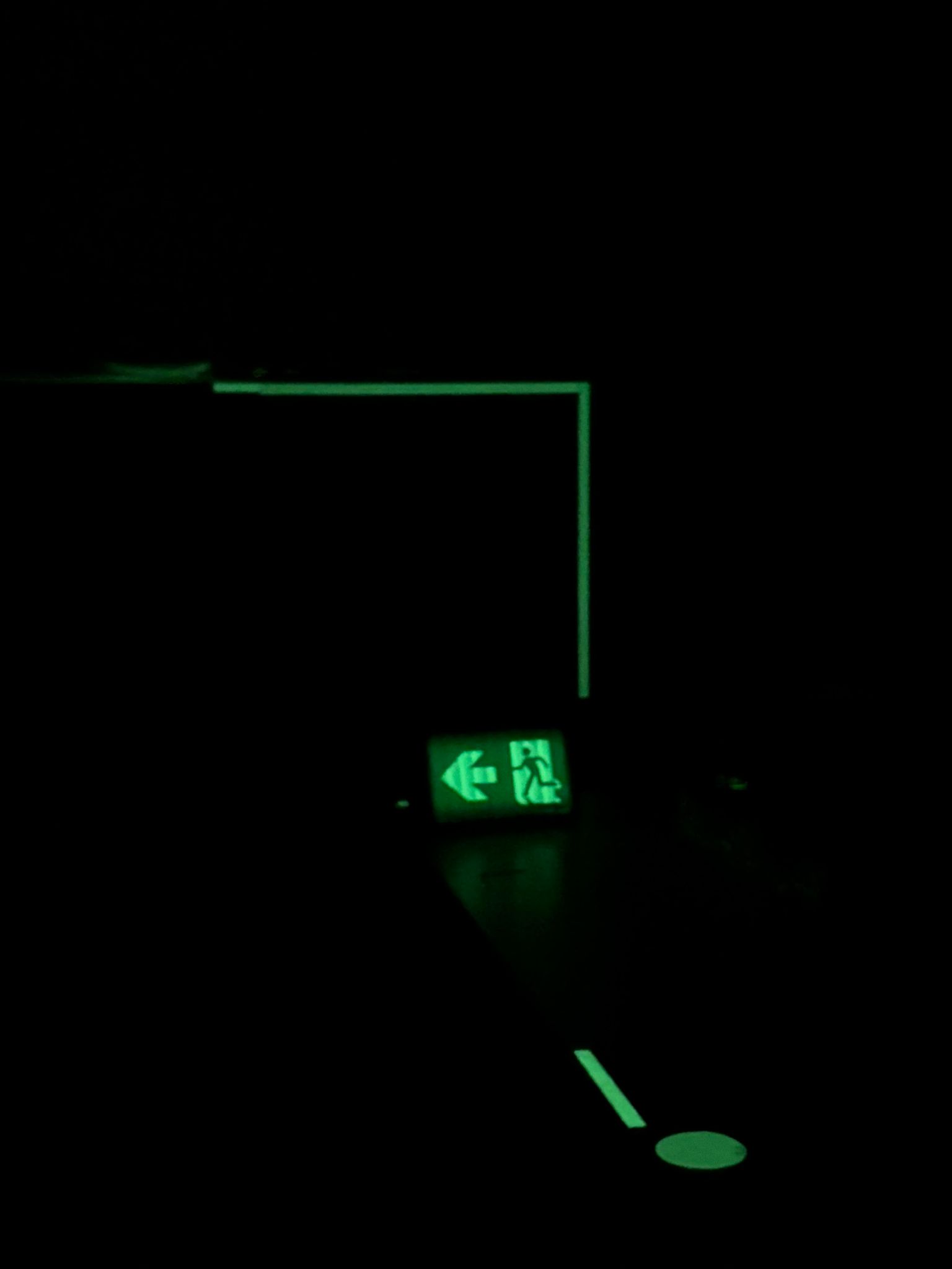 tritium sign in dark room