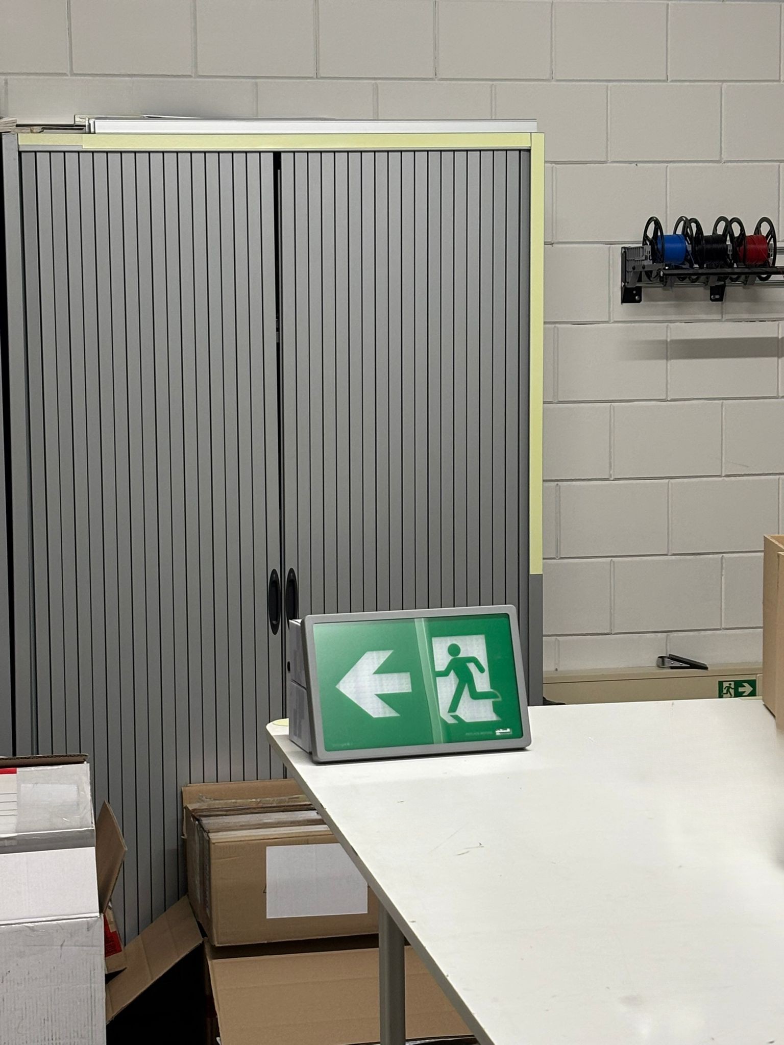 Tritium sign in light room