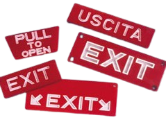 Exit signs used in aircrafts