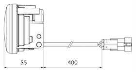 70 mm Bi-LED-headlight (infrared low and high beam)