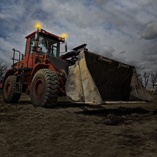 Mini Strobe Light on a tractor