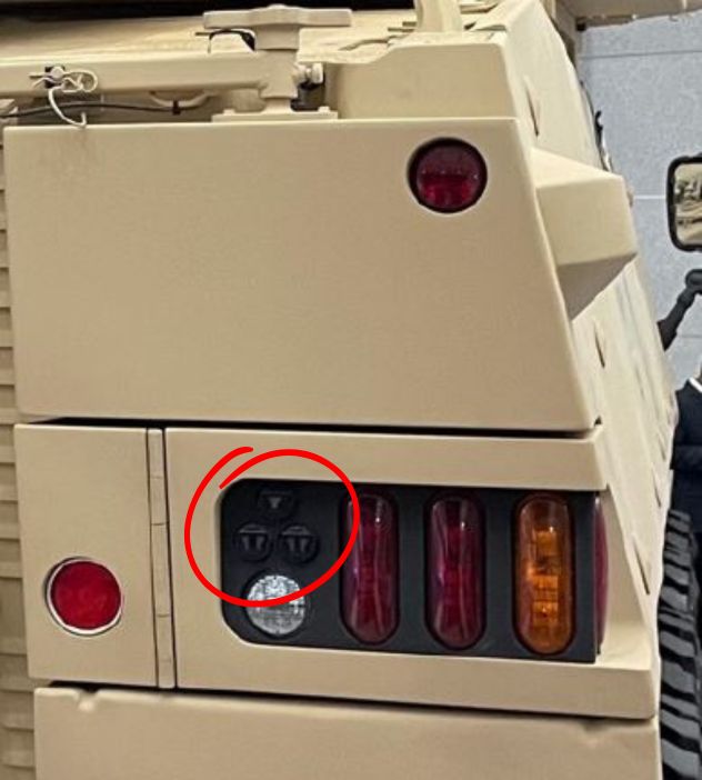 Military vehicle black out lights