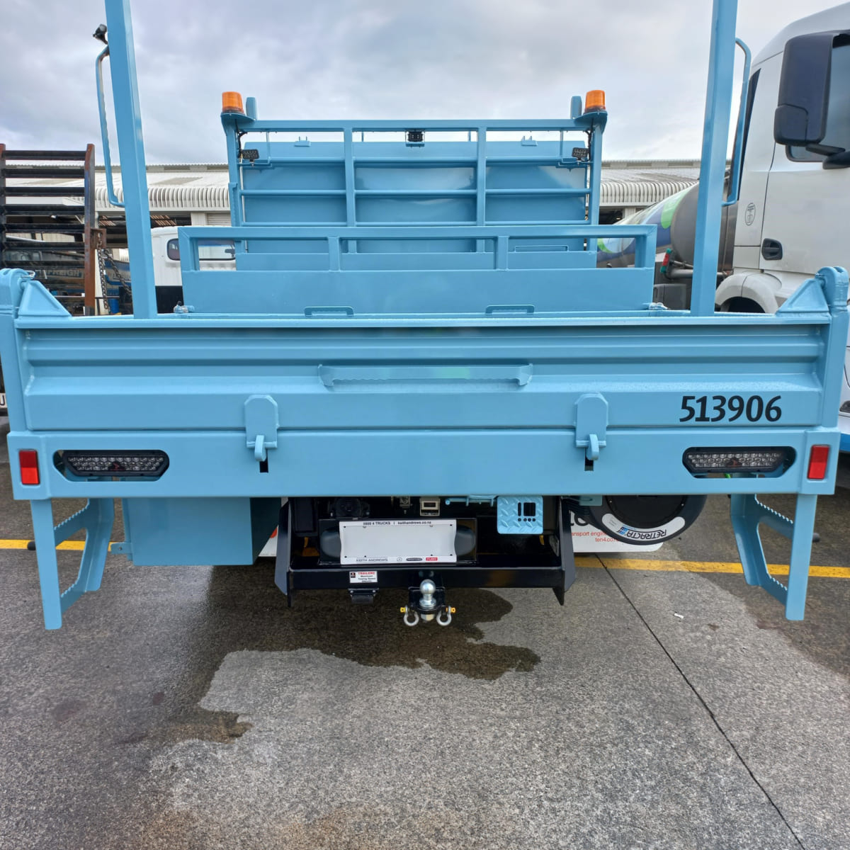 The model 260 on the back of a trailer