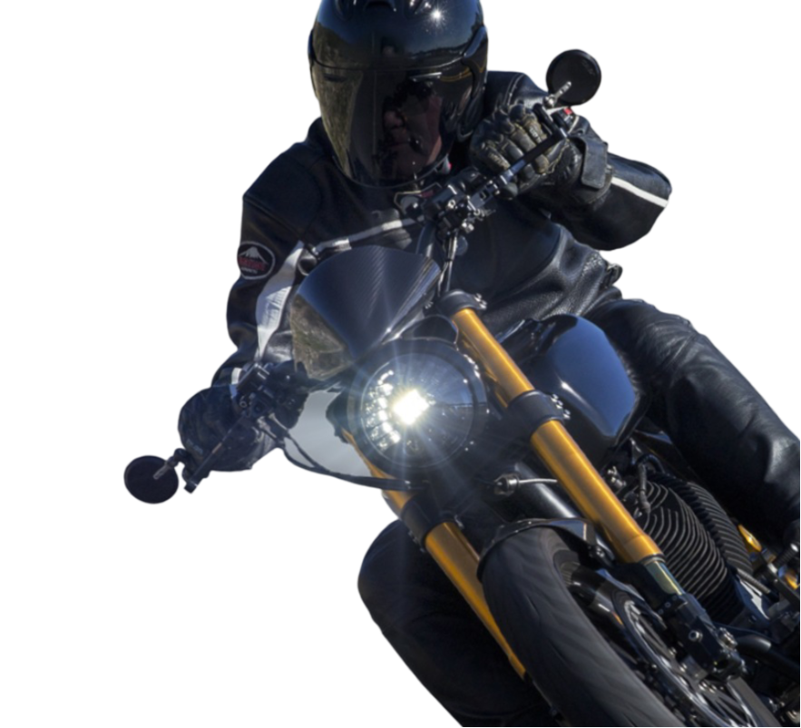 Motorcyle with custom lighting solution