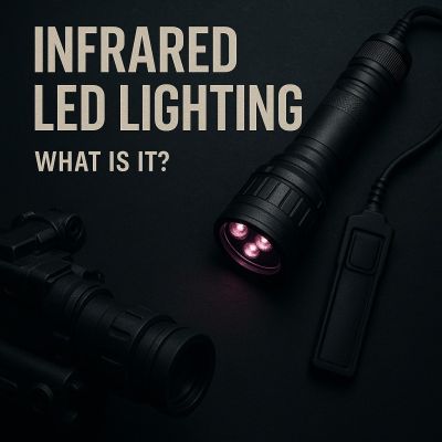 What is infrared LED lighting visualized with a military-grade IR light and NVG equipment