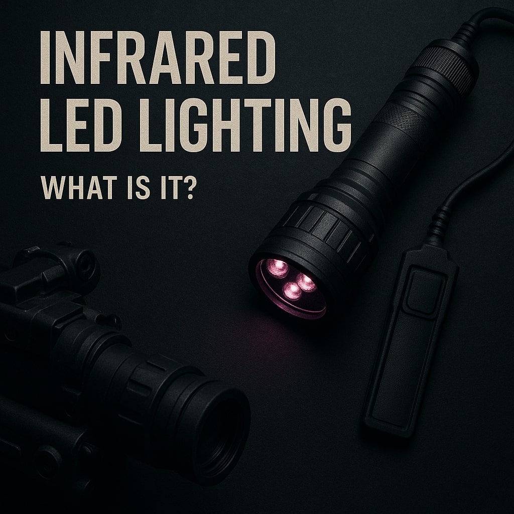 What is infrared LED lighting visualized with a military-grade IR light and NVG equipment