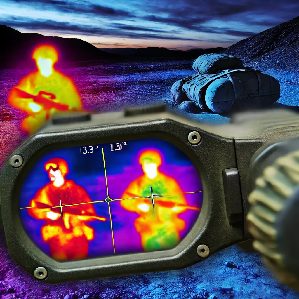 thermal-camera Thermal view of 2 soldiers