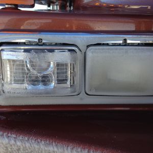 8800-Evo-2-headlights-ice-melting LED truck headlights heated model showing melting ice