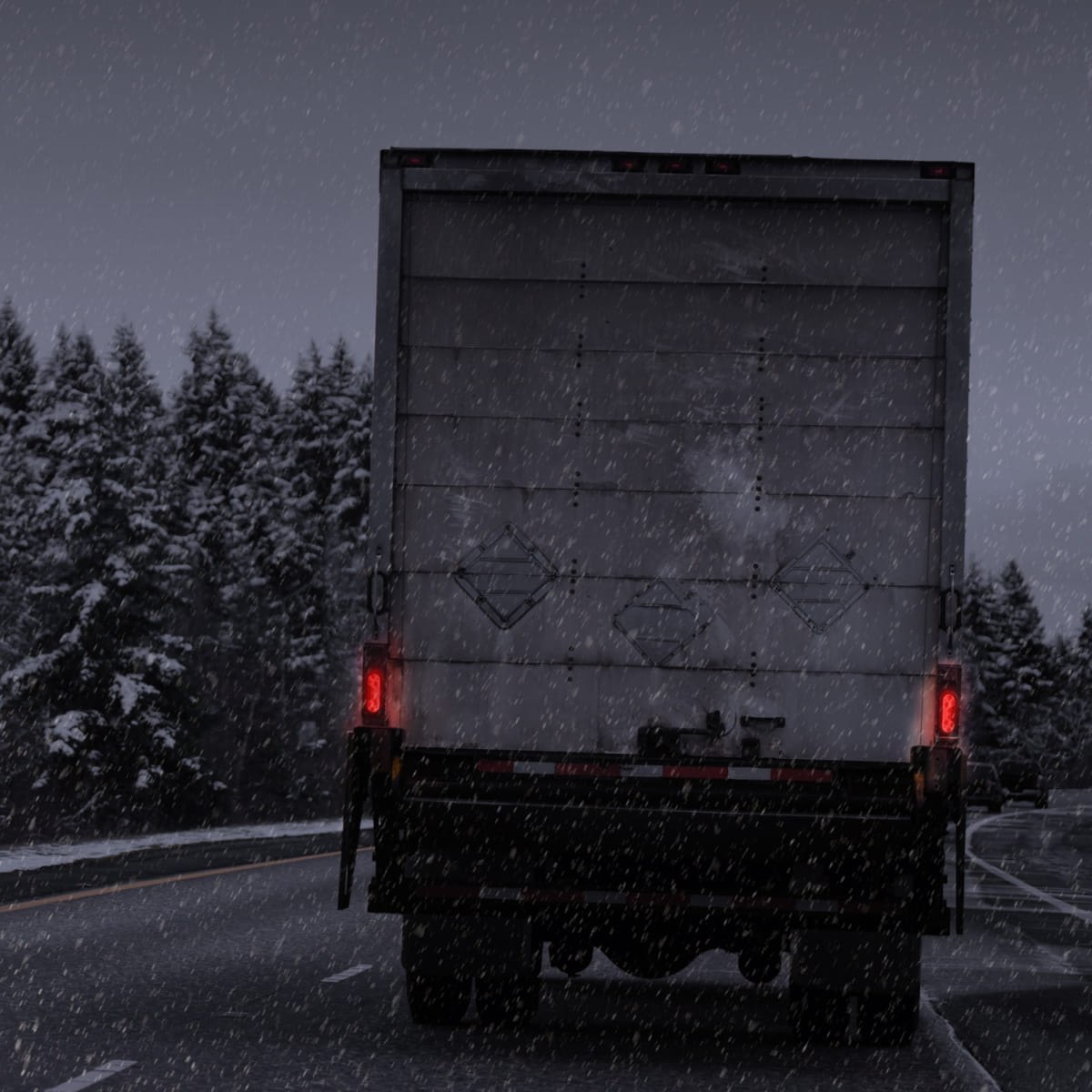 Model 274 signal lights mounted on the Back of Semi truck