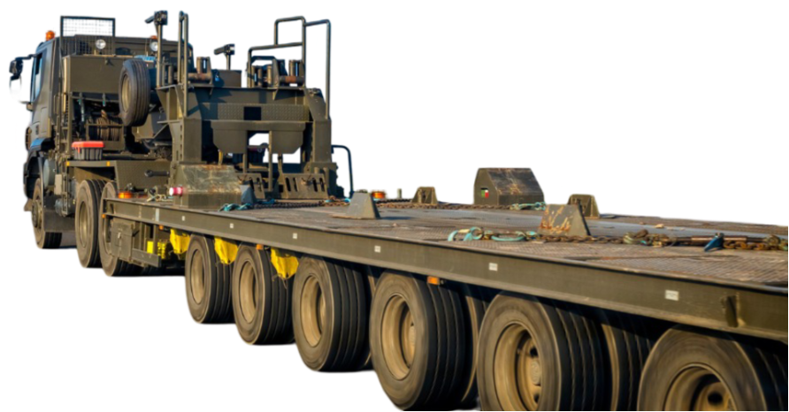 Military trailer vehicle
