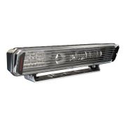 snowplow lights heated shown from the front at an angle