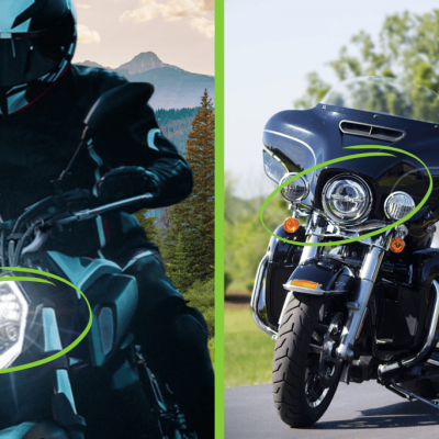 Projector lights compared to reflector lights on motorcycles