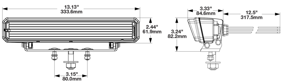snowplow-lights Dimensions of the snowplow lights