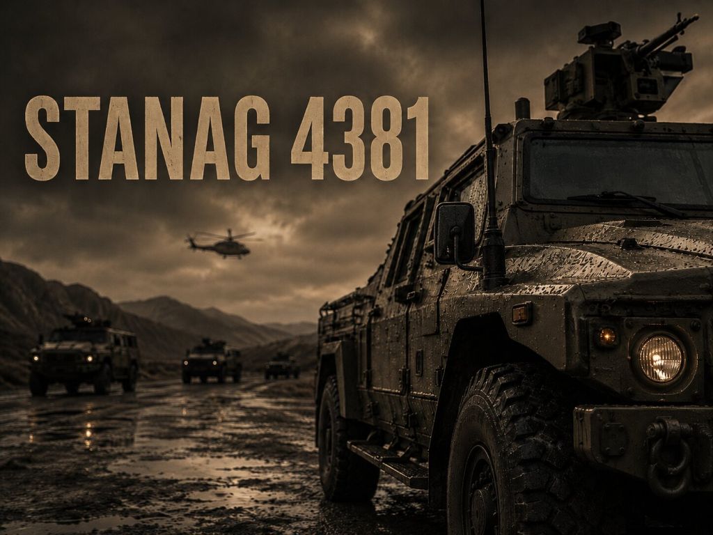 STANAG 4381 title image with stanag 4381 compliant vehicles