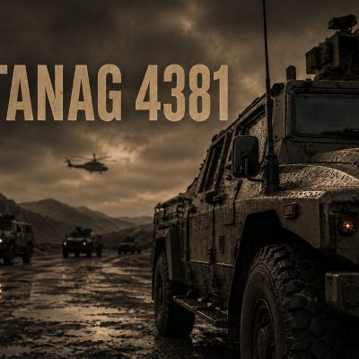 STANAG 4381 title image with stanag 4381 compliant vehicles