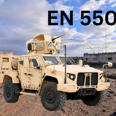Military vehicle complying with EN 55015