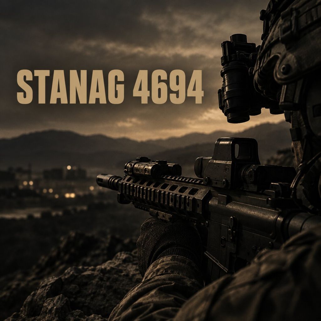 STANAG-4694 title page with compliant NATO rail