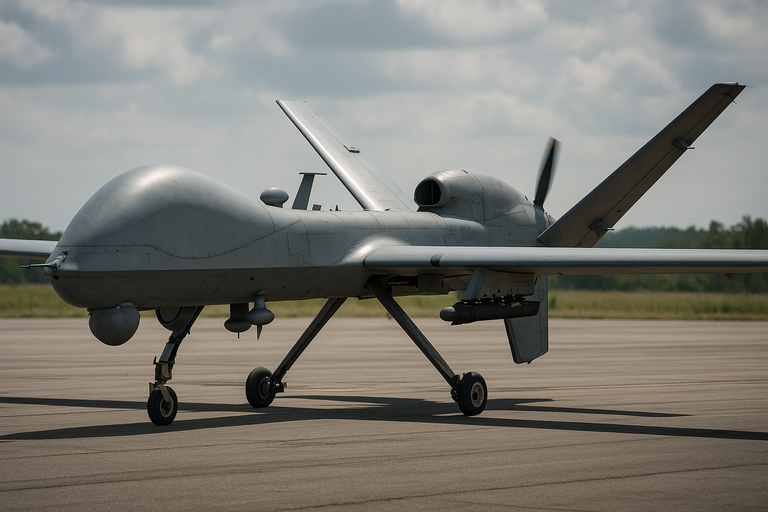 Drone equipped with limit switches