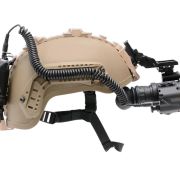 MVP 240 battery pack shown from the side on a helmet