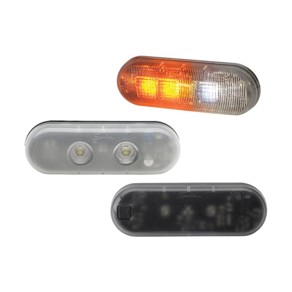 The Model 412 is a compact 7″ × 2″ low-profile LED module designed for professional use. It delivers strong, reliable illumination while reducing power consumption compared to traditional lighting.
Available in multiple configurations including Stop/Tail/Turn, Front Position/Turn, and Dome Light versions, it is a versatile solution for vehicles and equipment operating in demanding environments.